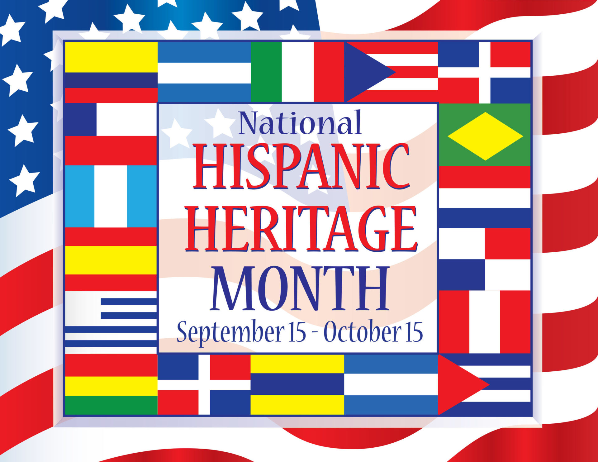 Hispanic Heritage Month Flags Printable - Printable Blank World